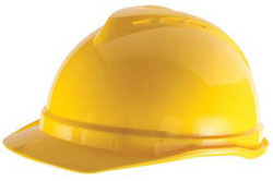 MSA V-Gard 500 Cap Standard yellow hard hat