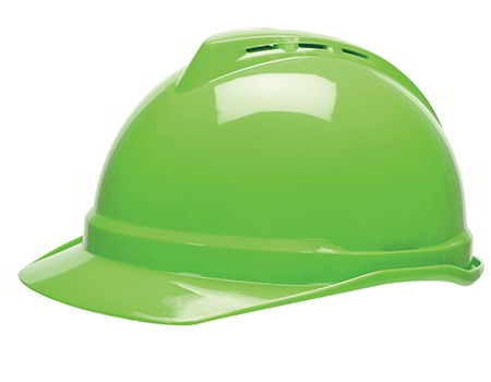 MSA Advance Cap Standard Hi-Viz Lime Green Hard Hat | Customhardhats.com