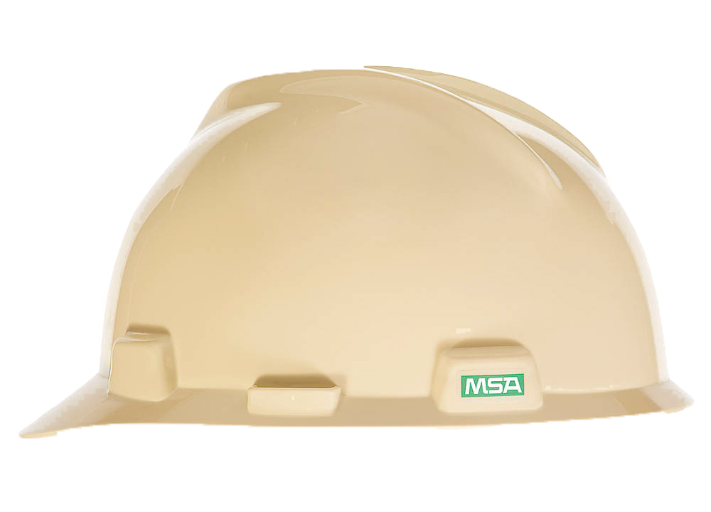 MSA V-Gard light buff hard hat